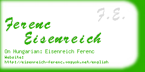 ferenc eisenreich business card